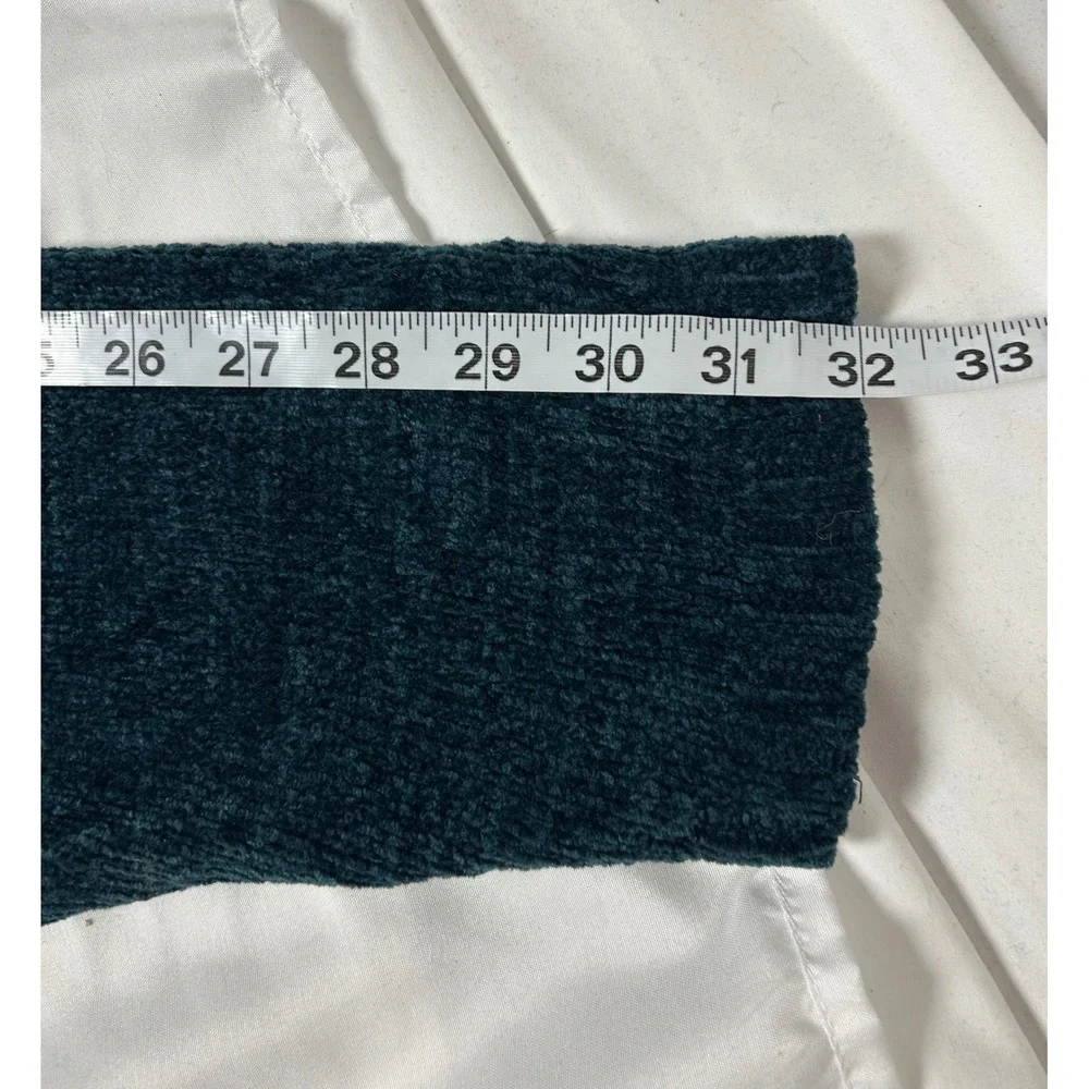 Xtremegear Mens Teal Chenille Argyle V-Neck Sweater Vintage Style Knit Nordic L